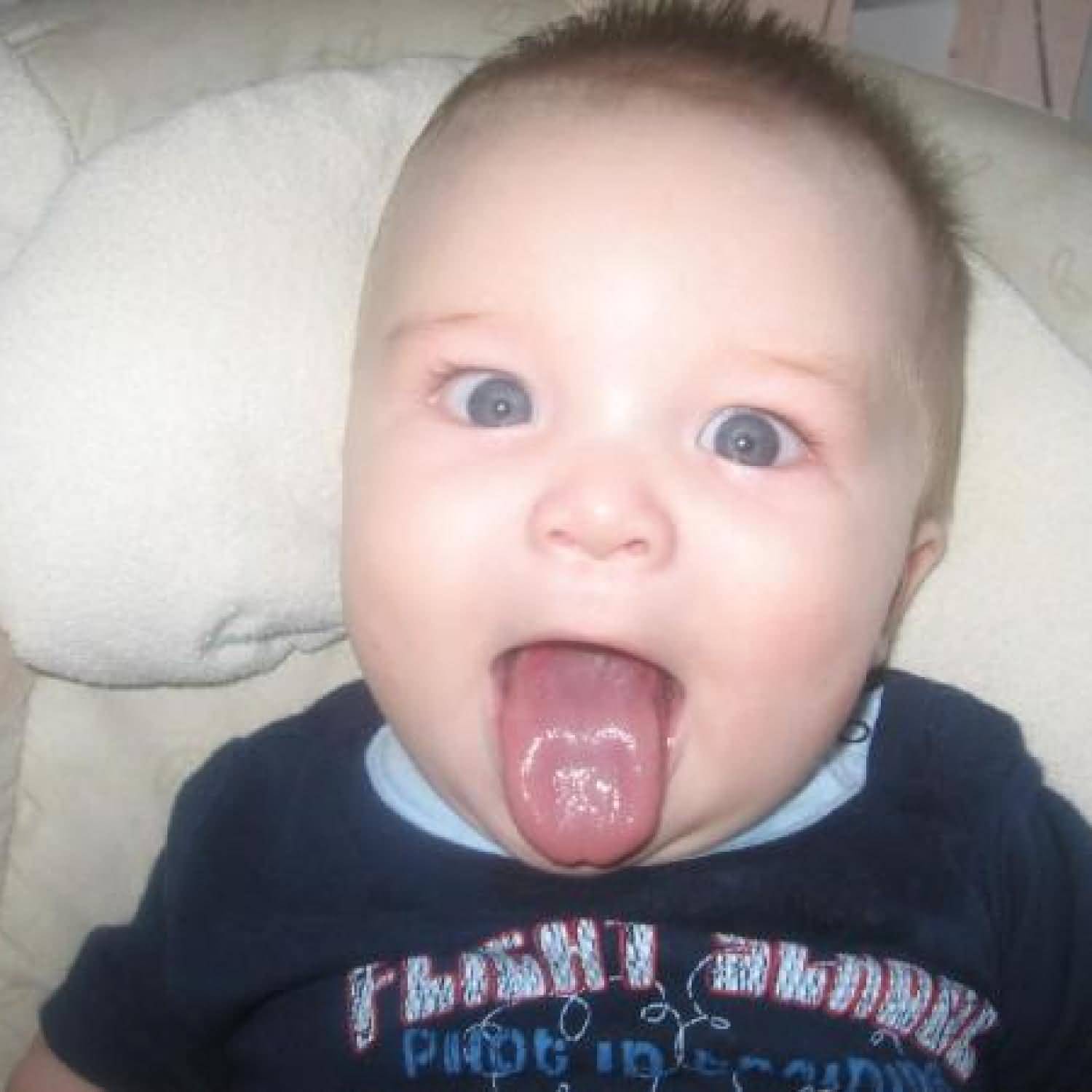 Tongue Out Baby Funny Image