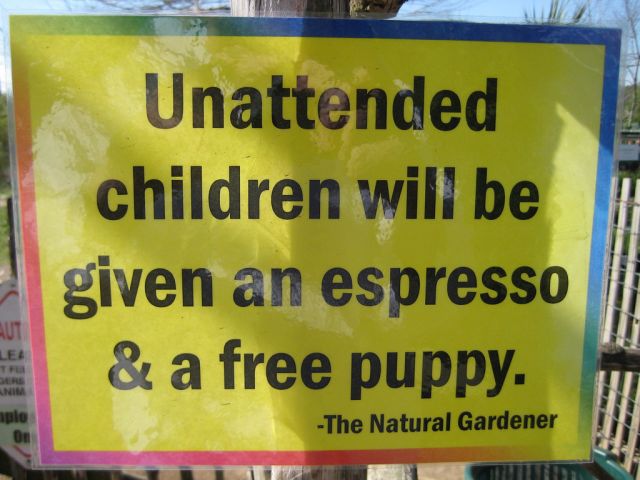 Unattended Children Will Be Given An Espresso & A Free Puppy Funny Sign