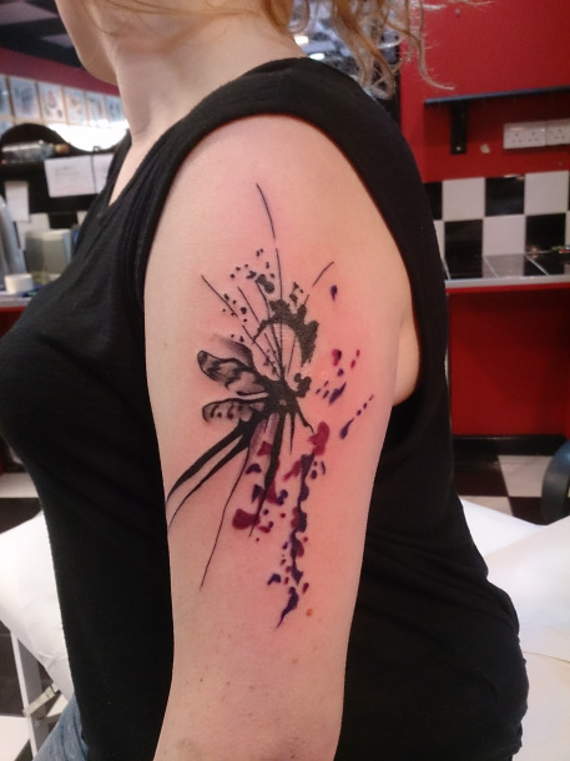 Unique Fairy Tattoo On Women Upper Arm