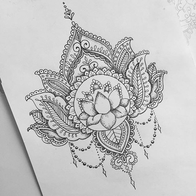 Unique Mandala Lotus Tattoo Design