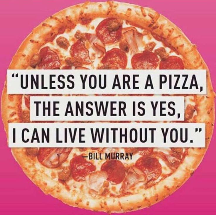 Unless You Are A Pizza, The Answer Is Yes, I Can Live Without You Funny  Pizza Quote