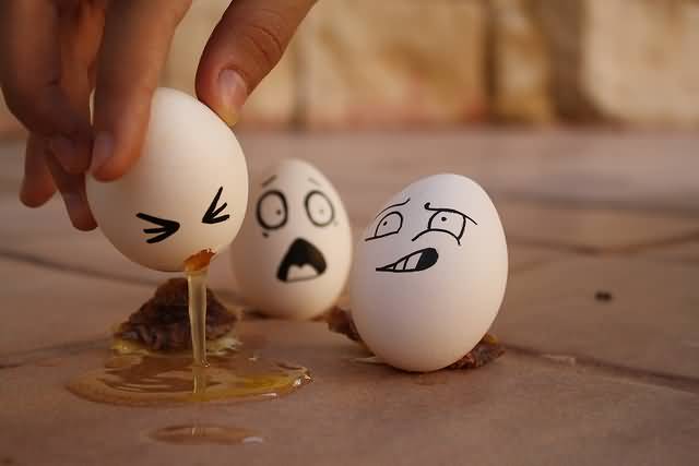 Vomiting Egg Funny Picture