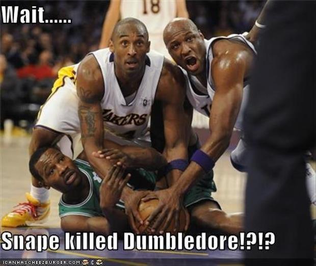 Wait Snape Killed Dumbledore Funny Basketball Meme