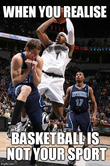 When You Realise Basketball Is Not Your Sport Funny Picture