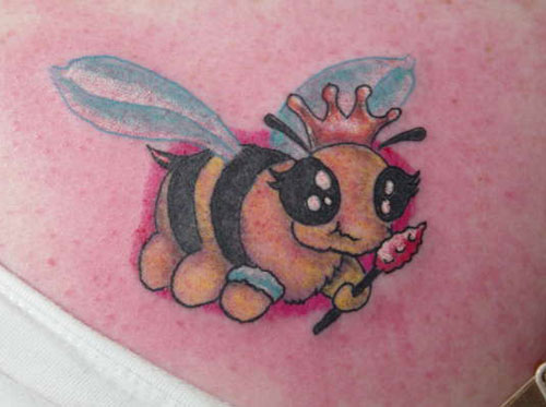 Wonderful Bumblebee Tattoo Design