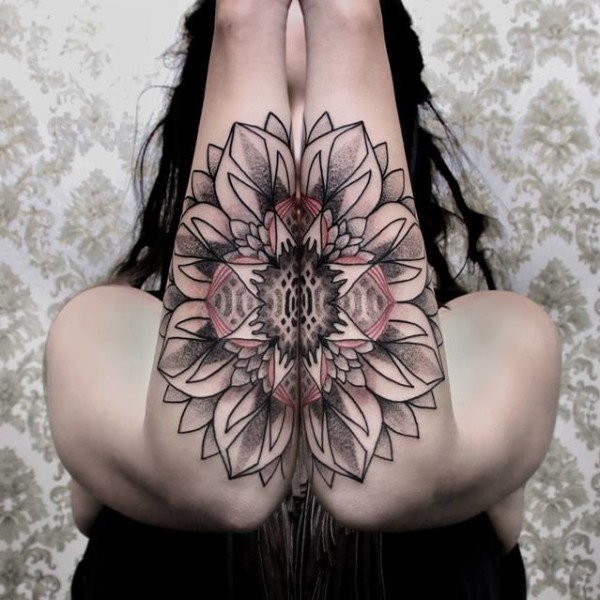 Wonderful Lotus Flower Tattoo On Both Arm