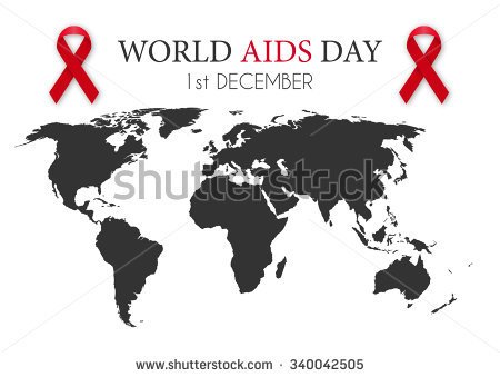 World Aids Day 1st December World Map