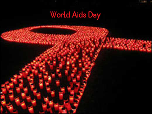World Aids Day Candles Sign