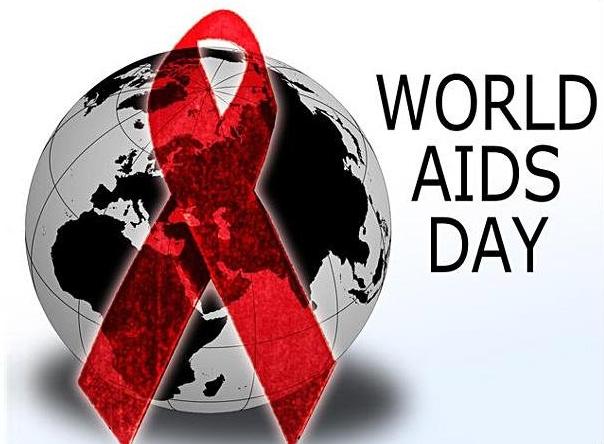 World Aids Day Red Ribbon On Earth Globe