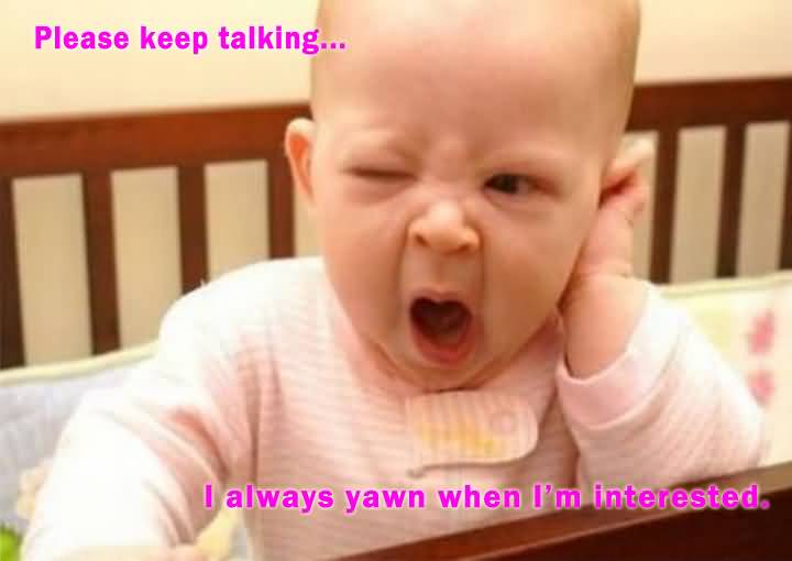 Yawning Baby Funny Image