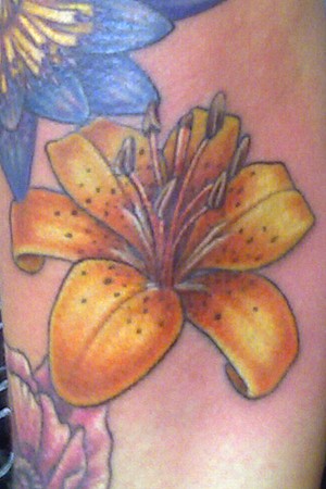 Yellow Tiger Lily Tattoo Idea
