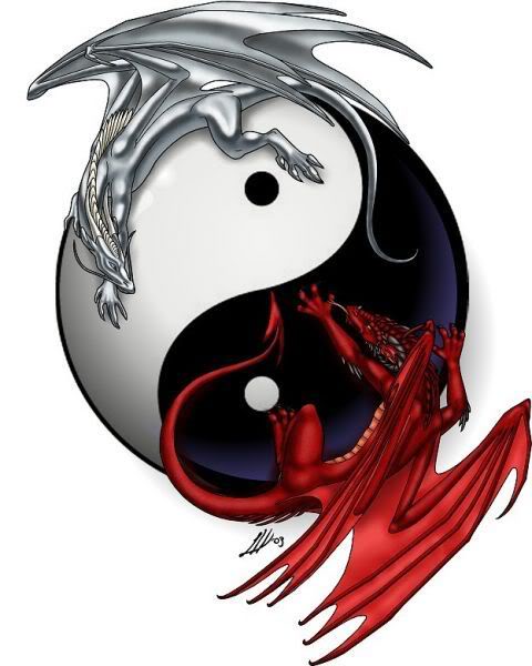 Yin Yang Dragon Tattoos Design