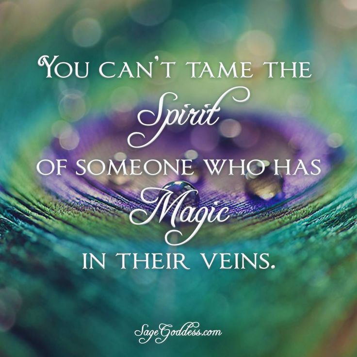 You can’t tame the spirit of someone who has magic in their veins