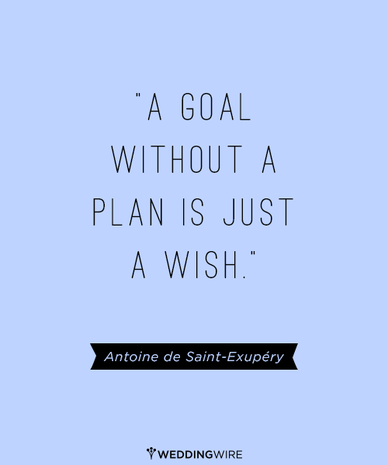 A goal without a plan is just a wish. Antoine de Saint-Exupéry