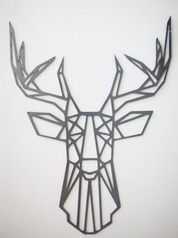 Abstract Geometric Deer Tattoo Design