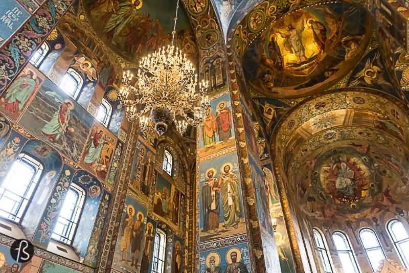 Adorable Paintings Inside The Church Of The Savior On Blood