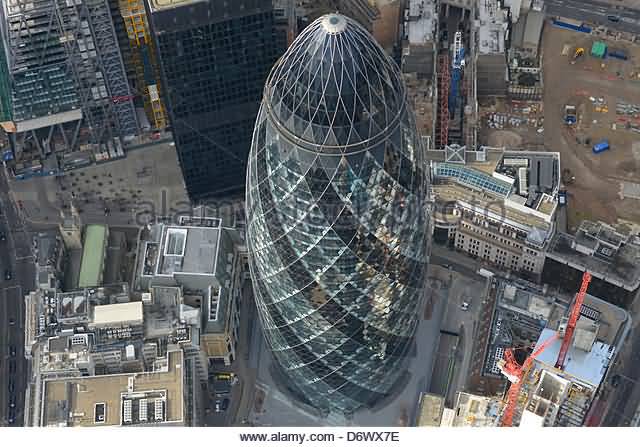 Aerial Photograph Of The Gherkin