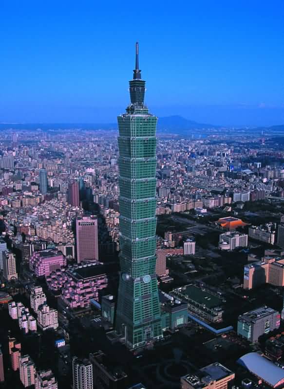 Aerial View Of Taipei 101 Tower