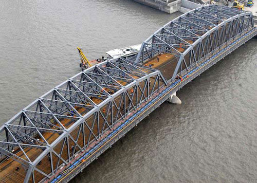 Aerial View Of The Waibaidu Bridge