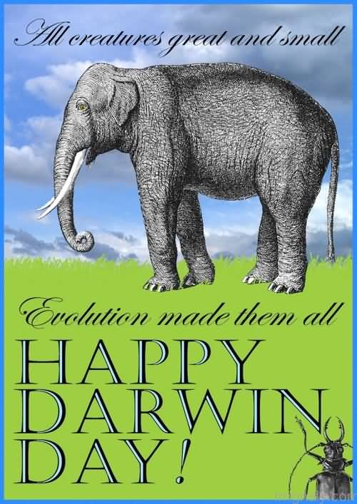 All Creatures Great And Small Evolution Made Them All Happy Darwin Day
