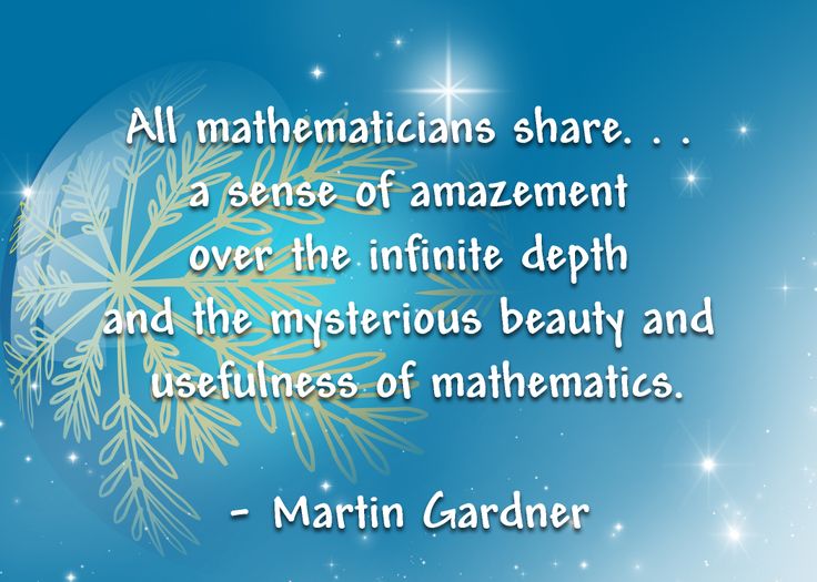 All mathematicians share... a sense of amazement over the infinite depth and the mysterious beauty and usefulness of mathematics. Martin Gardner