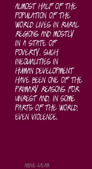 Almost half of the population of the world lives in rural regions and mostly in a state of poverty. Such inequalities in human development have been one of the ... Abdul Kalam