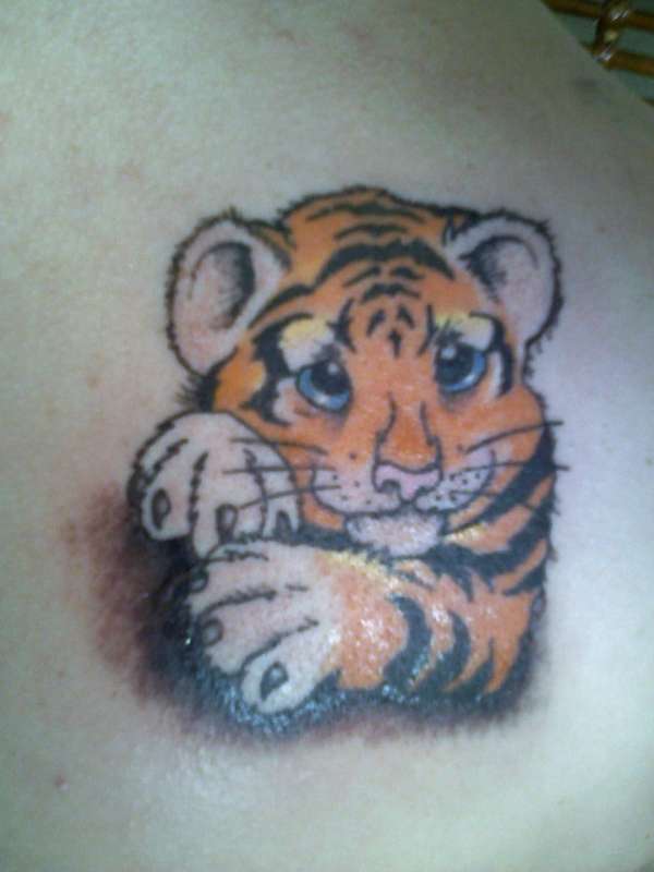 Amazing Baby Tiger Tattoo Idea