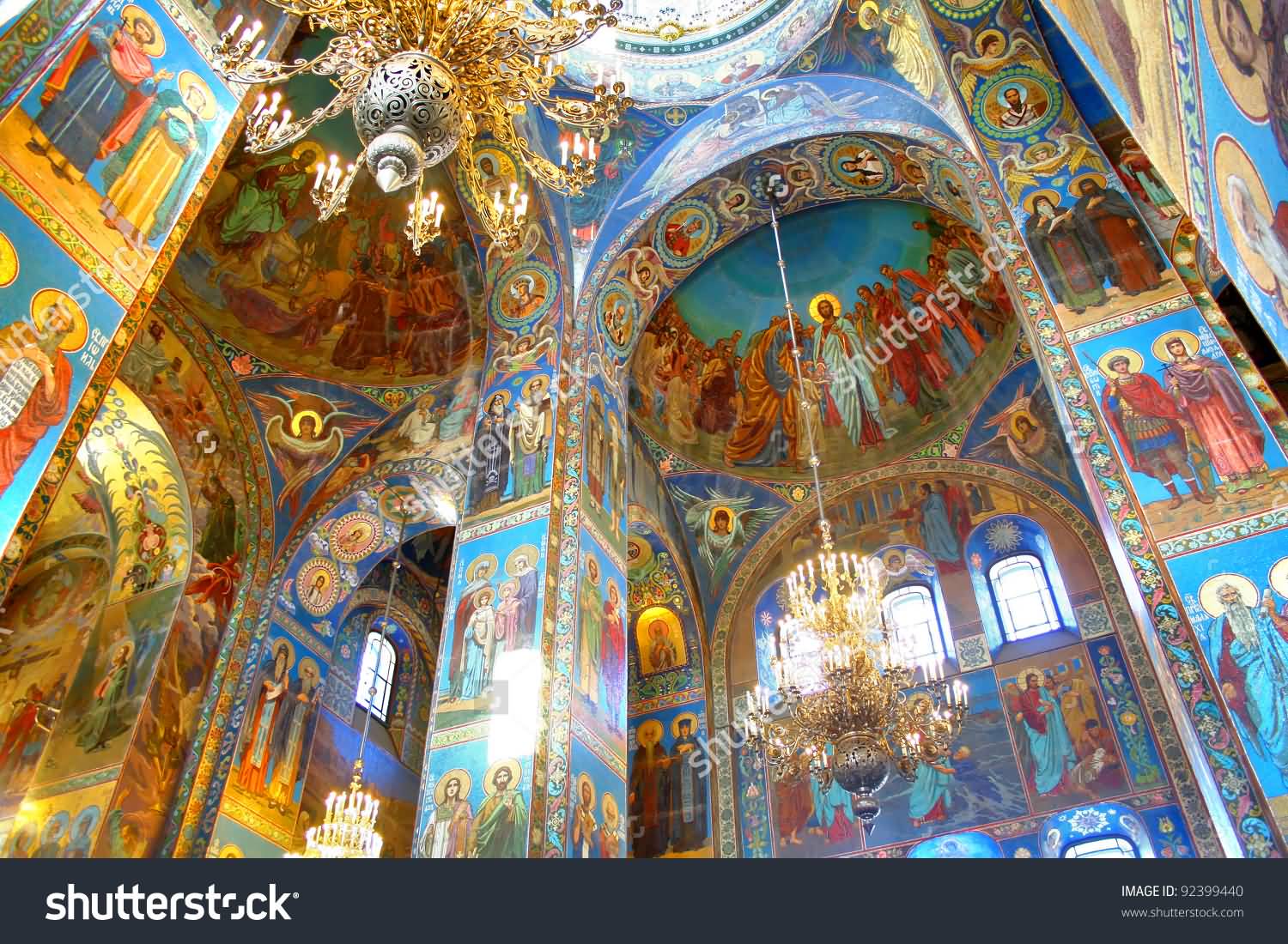 Amazing Paintings Inside The Church Of The Savior On Blood