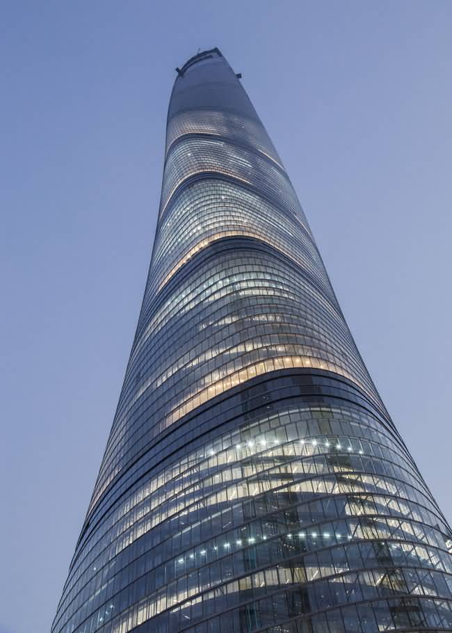 Amazing View Of The Shanghai Tower From Below