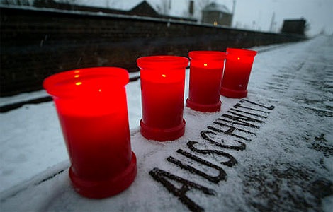Auschwitz Candles On International Holocaust Remembrance Day