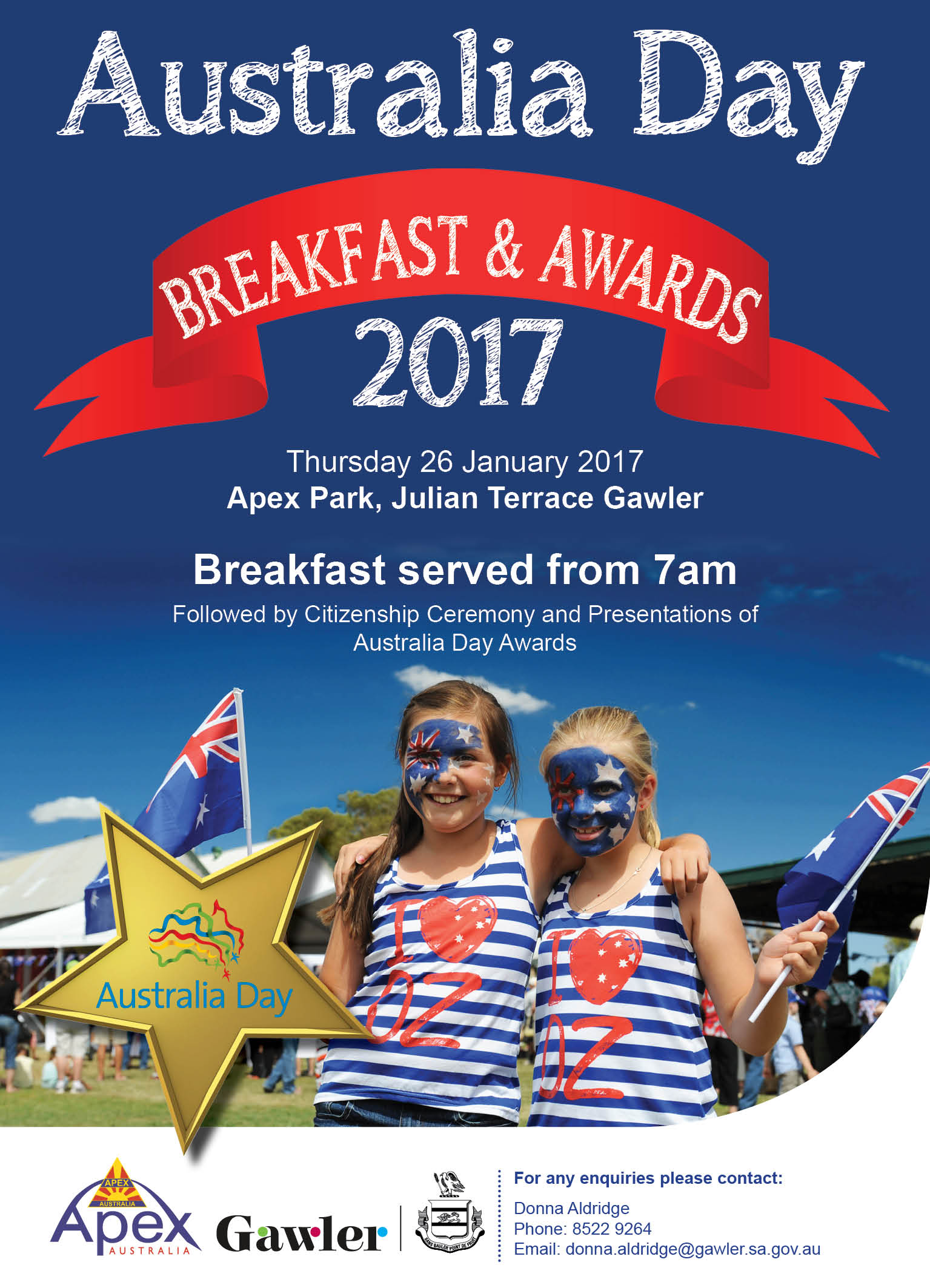 Australia Day Breakfast And Awards 2017 Poster