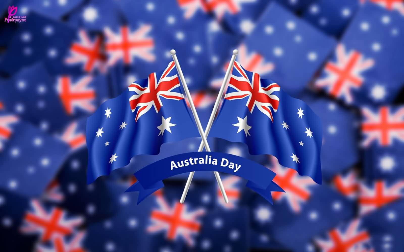 Australia Day Flags Cross