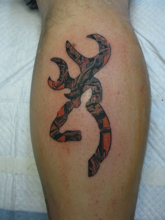 Back Leg Browning Deer Tattoo Idea