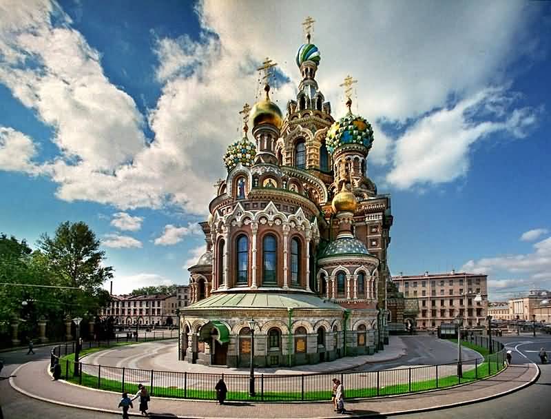 Beautiful View Of The Church Of The Savior On Blood In Russia