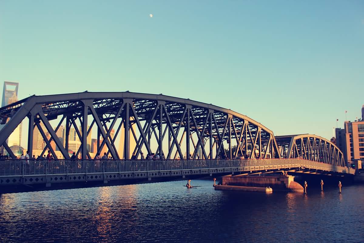 Beautiful View Of The Waibaidu Bridge In China