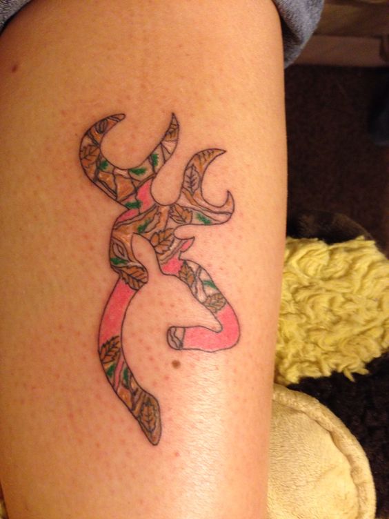 Browning Deer Tattoo On Bicep