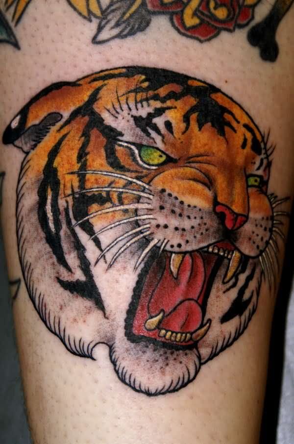 Chinese Tiger Head Tattoo