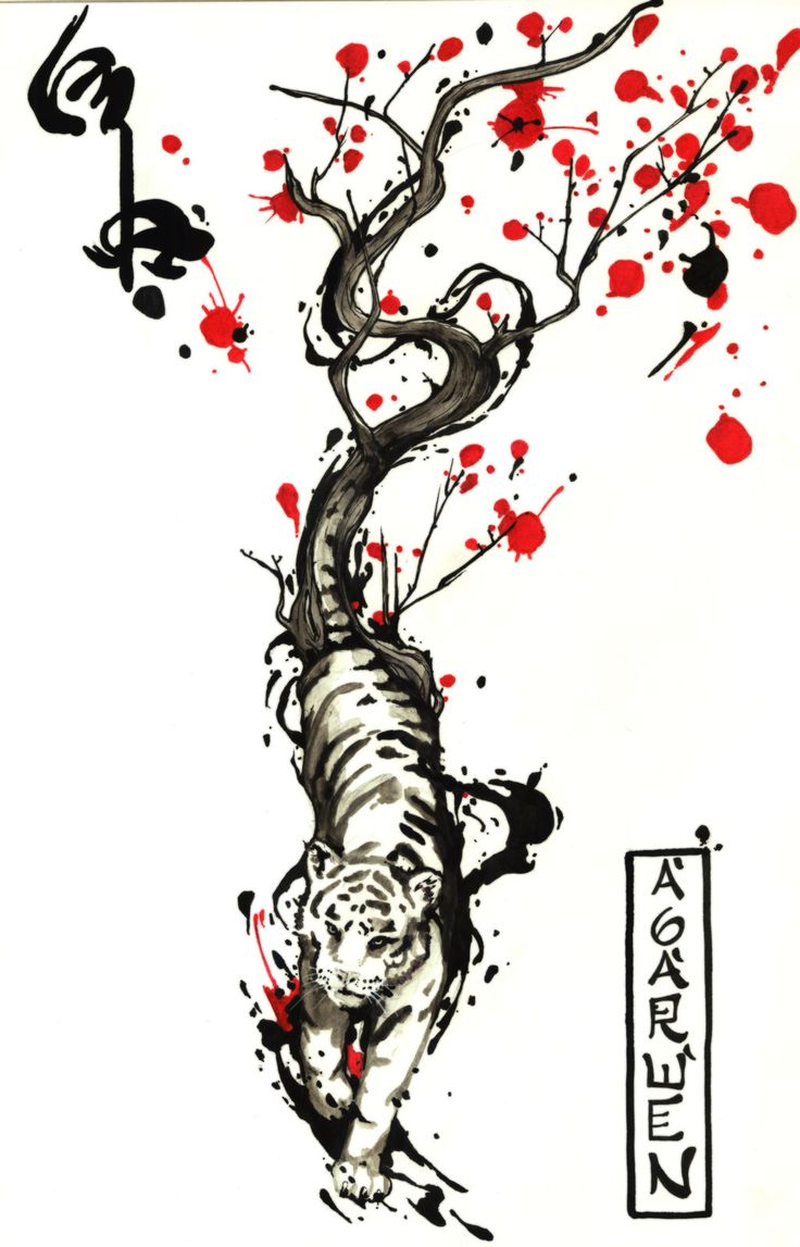 Chinese Tiger Tattoo Design Sample