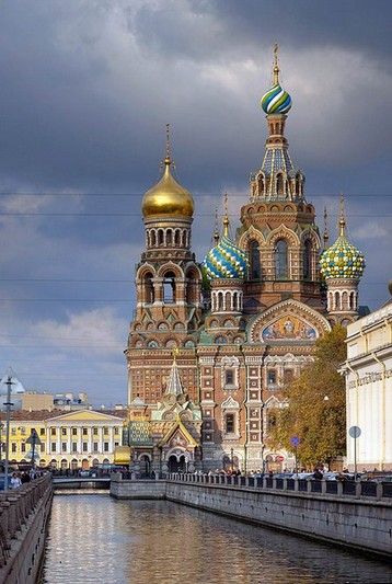 Church Of The Savior On Blood And The Griboyedov Canal In Saint Petersburg