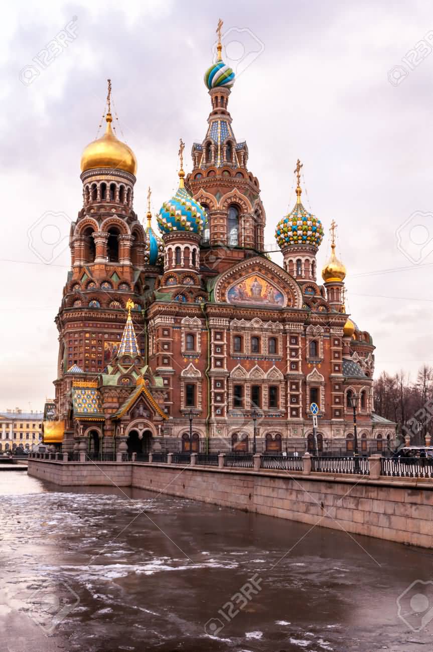 Church Of The Savior On Blood With Frozen Griboedov Canal Picture