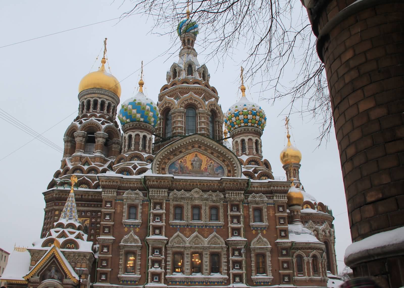 Church Of The Savior On Blood With Snow During Winter