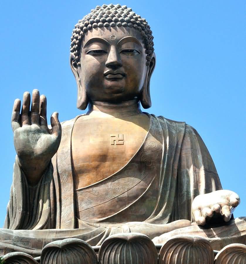 Closeup Of Tian Tan Buddha Statue