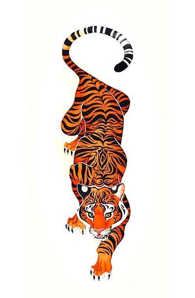 Color Chinese Tiger Tattoo Design