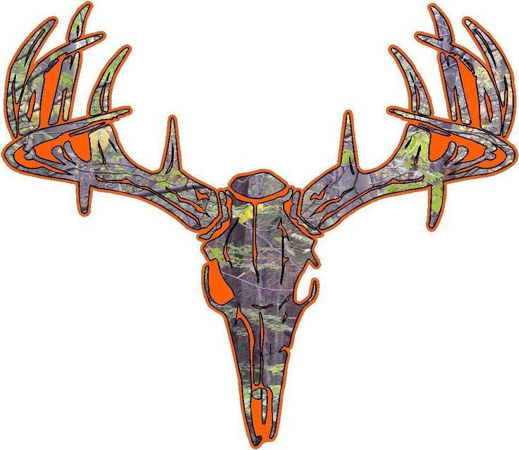 Colorful Deer Skull Tattoo Design