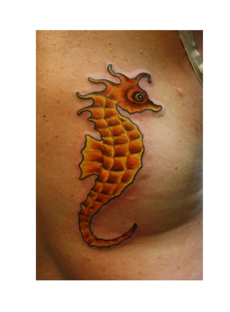 Cool Seahorse Tattoo Design For Men