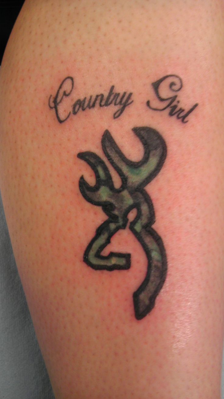 Country Girl Browning Deer Tattoo