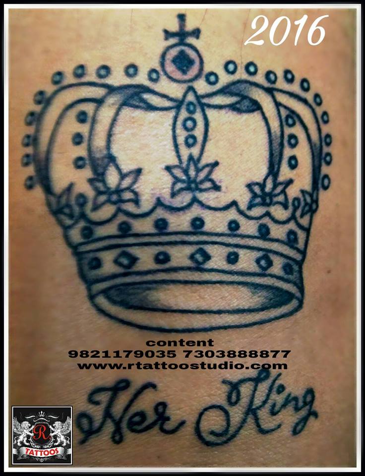 Crown with name tattoos