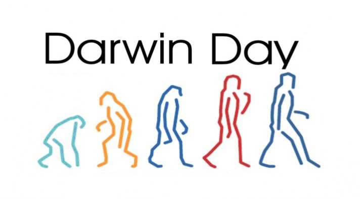 Darwin Day Outline Drawing