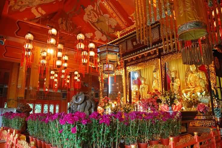 Decoration Inside Po Lin Monastery