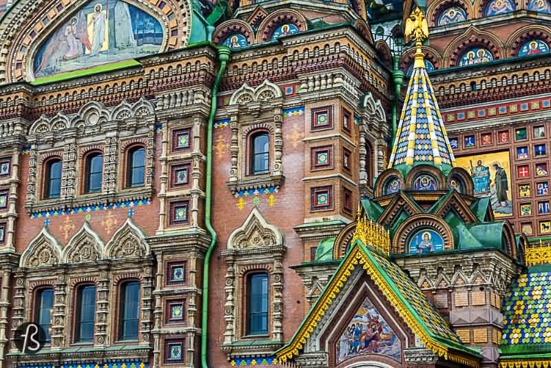 Details Of Church Of The Savior On Blood Front Facade